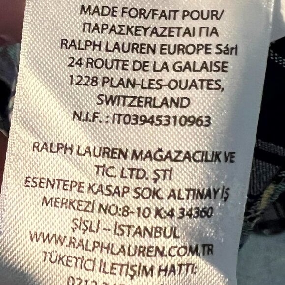 Ralph Lauren Blue/Green Plaid Classic-Fit 100% Cotton Long-Sleeve SZ XL - Picture 6 of 7